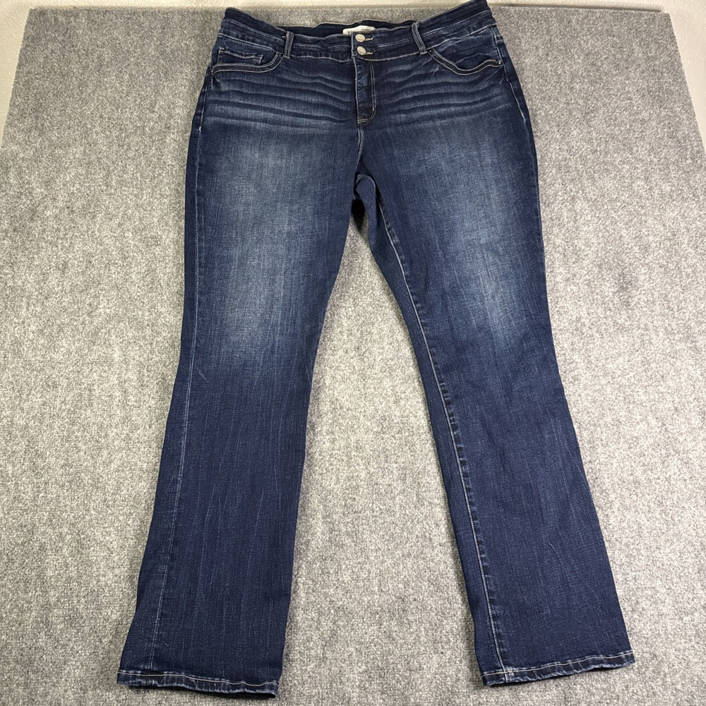 BKE Denim Gabby Curvy Fit High Rise Straight Leg Jeans Dark Wash Size 38x32